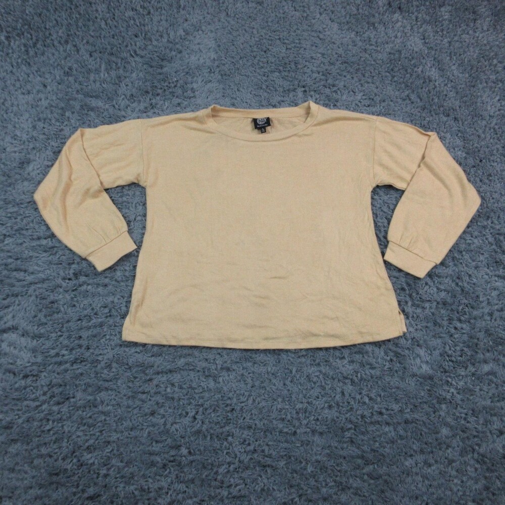 Bobeau Sweater Womens Large Yellow Crewneck Long Sleeve Lightweight Pullover